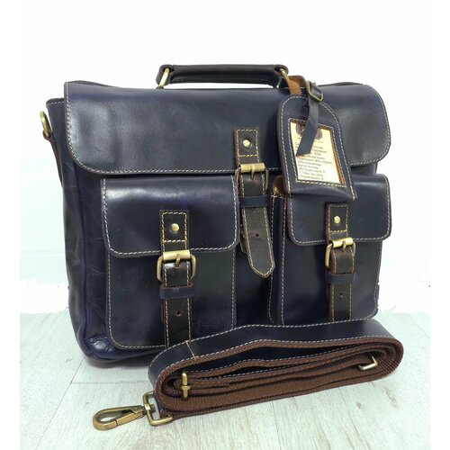 Портфель Black Buffalo, фактура гладкая, коричневый