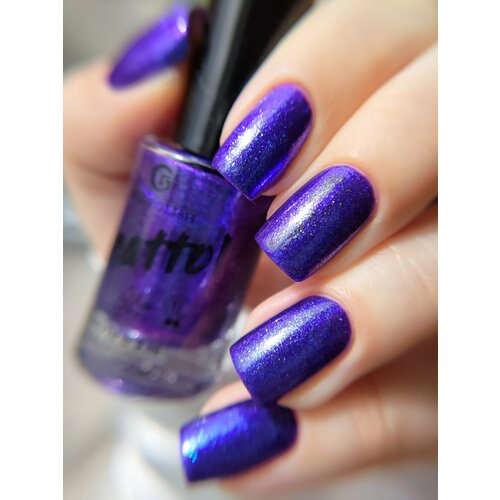 фото Grattol color nail polish mysterious galaxy - лак для ногтей, синий с шиммером, сушка без лампы, 17free, халяль, 9 мл