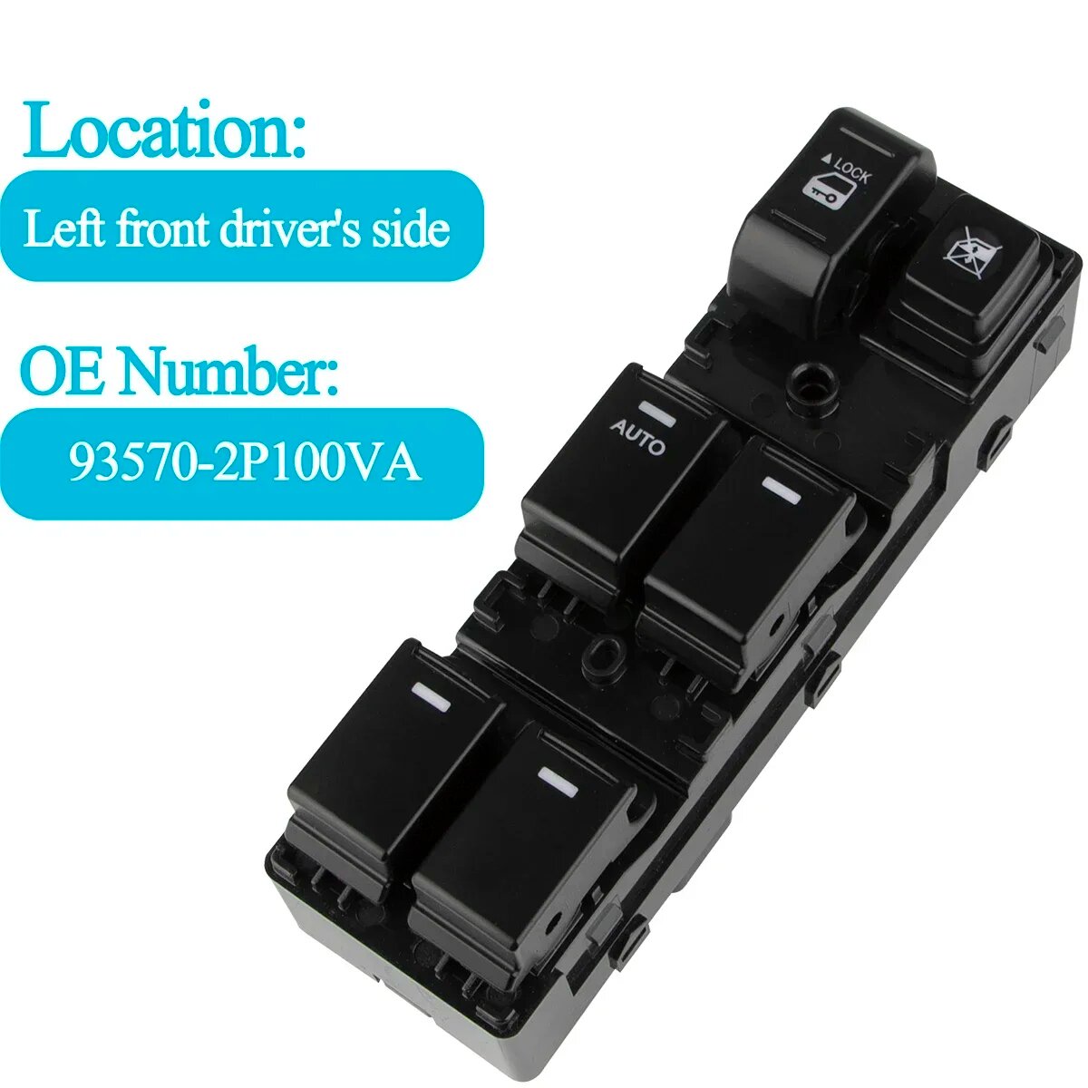 Переключатель Стеклоподъемника Master Power для Kia 2010 2011 2012 2013 2014 Sorento, Аксессуары для автомобилей 93570-2P100VA, 93570-2P100VA
