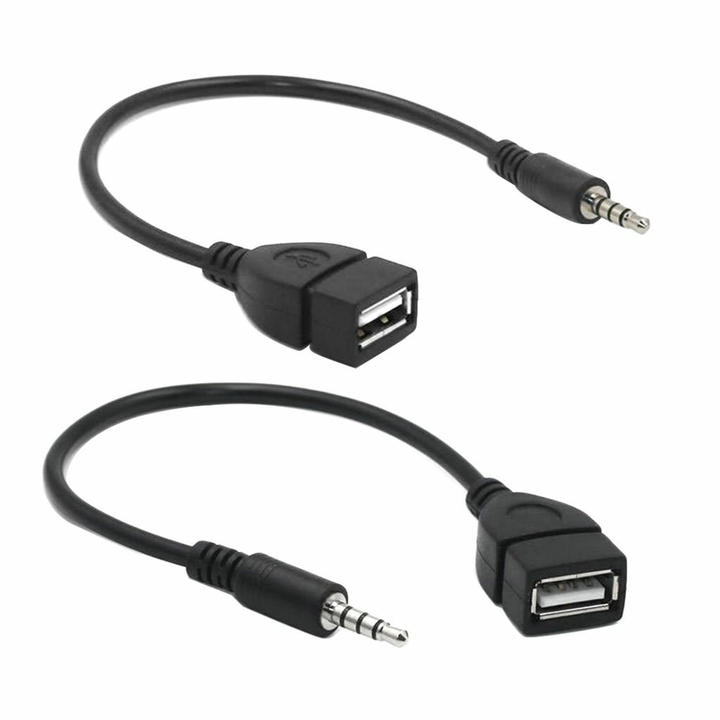 Кабель для передачи данных AUX кабель-адаптер mp3 USB-разъем до 3,5 мм комплект из двух частей