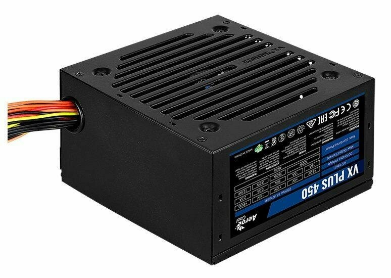 Блок питания Aerocool ATX 450W VX-450 PLUS, черный