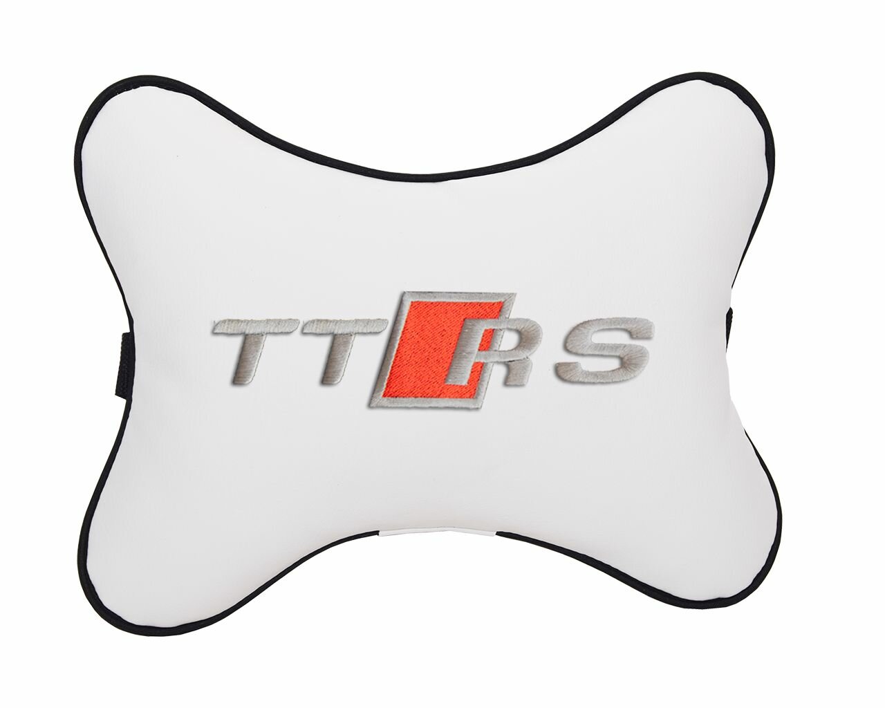 Подушка на подголовник автомобильная белая экокожа AUDI TT RS