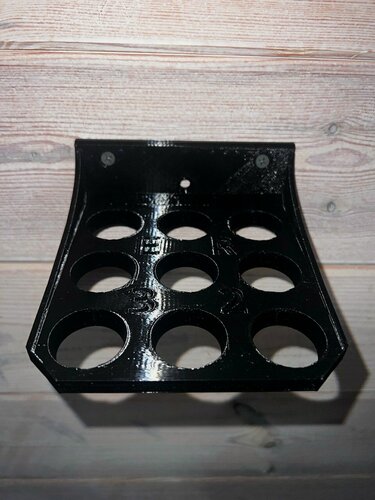 Изображение товара Настенный держатель для головок, для цанг ER32, черный, PET-G, 13x13 см