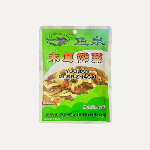 Изображение товара Овощи Чжацай с древесными грибами 80 г, Китай