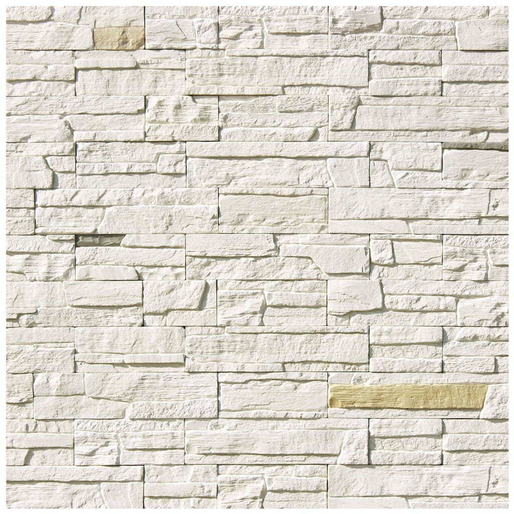 Гипсовая плитка White Hills Каскад Рейндж камень белая