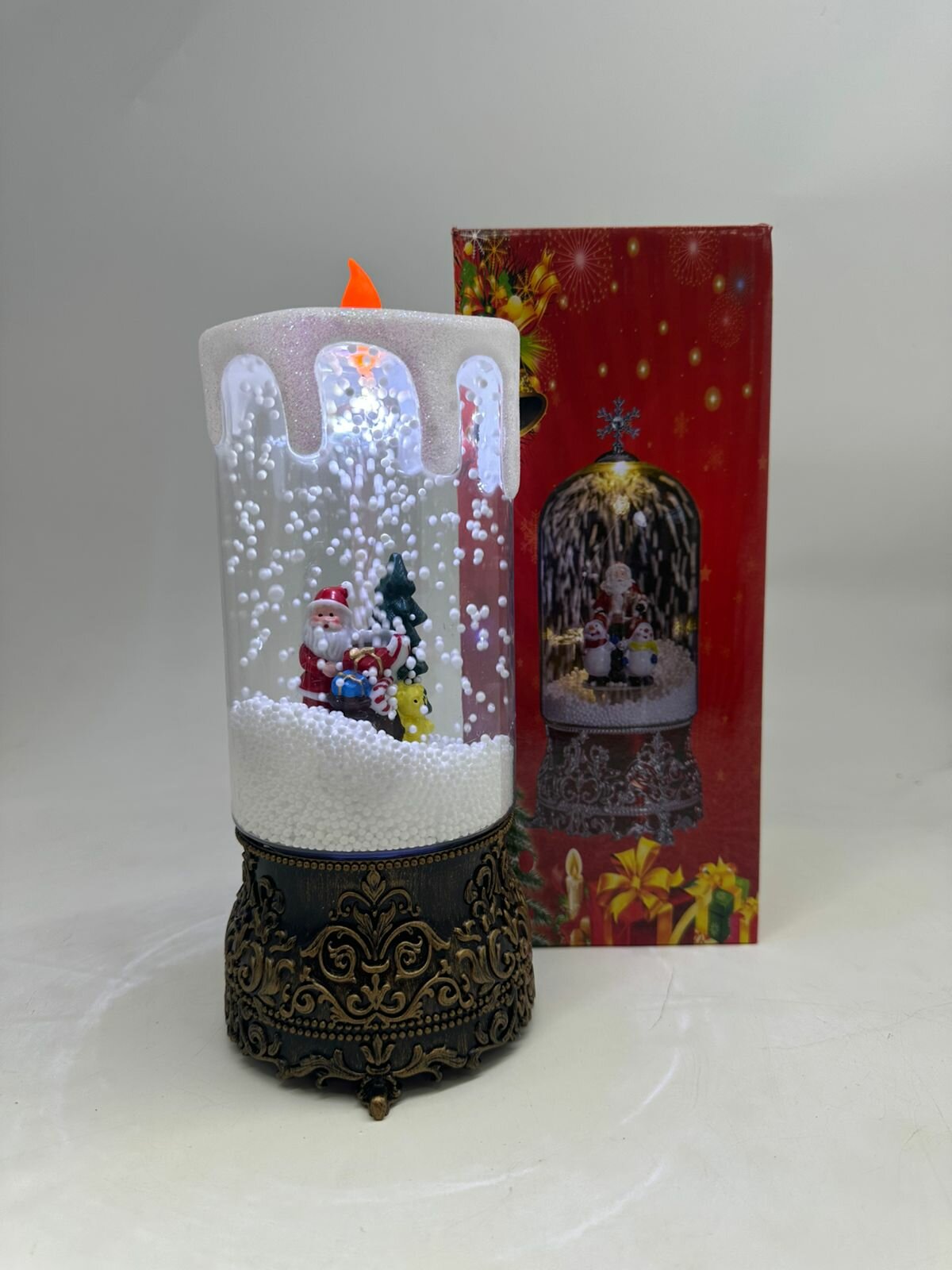 Музыкальный фонарь новогодний с подсветкой