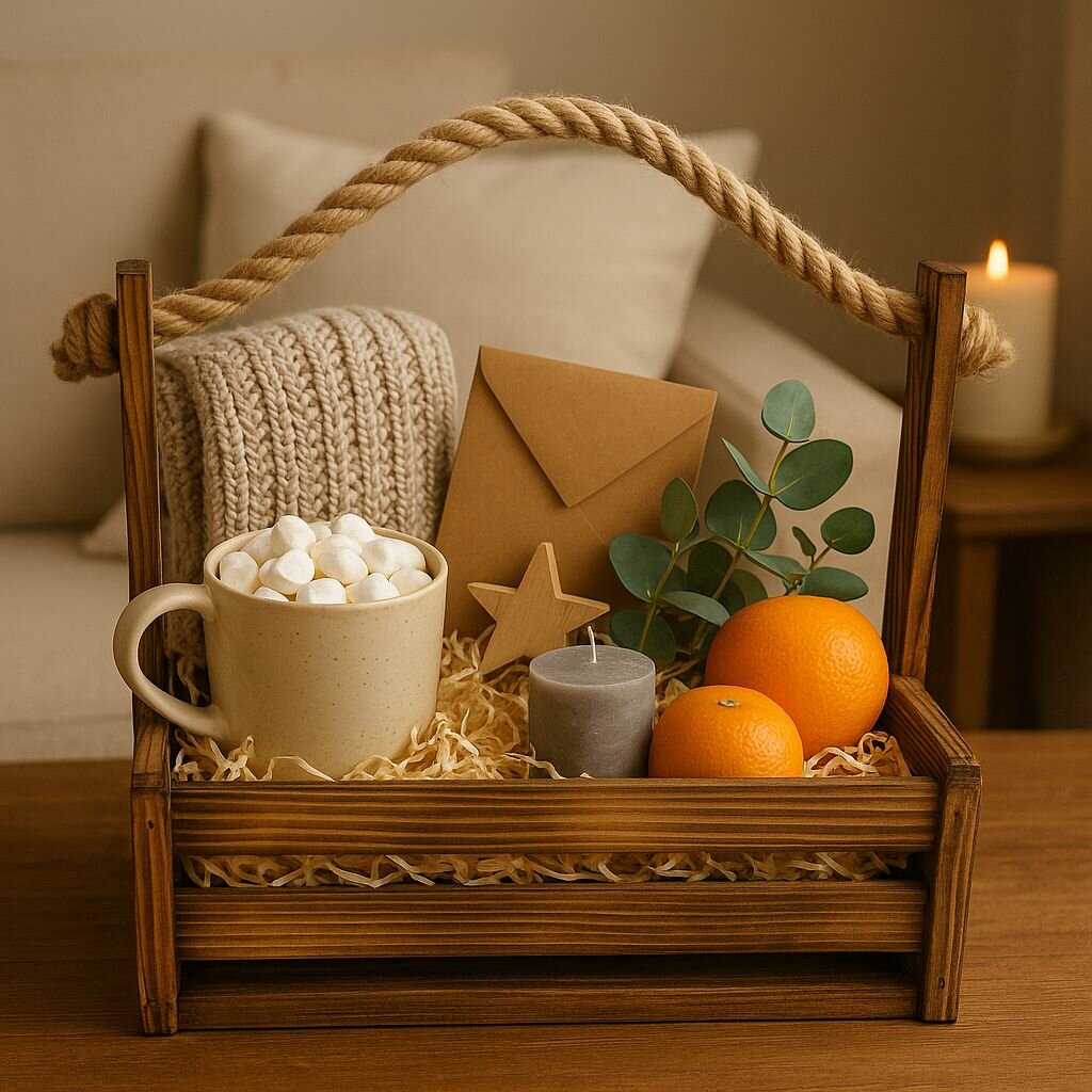 Подарочный крафтовый ящик 