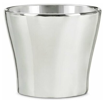 фото Кашпо Mirror Silver Tour 808 d19 см керамическое серебряное.