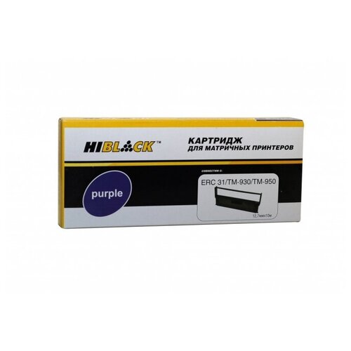 Картридж Hi-Black для Epson ERC-31/TM-950, Purple, 10м картридж epson c43s015366 erc 27 b black для tm u295 c43s015366