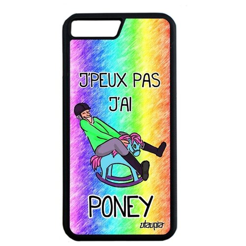 фото Противоударный чехол на телефон // apple iphone 8 plus // "не могу - у меня пони!" шутка комикс, utaupia, цветной