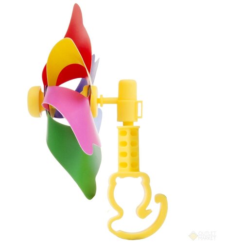 фото Пропеллер 5-420591 для детского велосипеда пластиковый универсальный крепление на руль цветной (на блистере) ventura