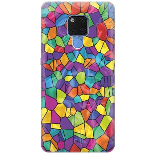 фото Gosso ультратонкий силиконовый чехол-накладка для huawei mate 20 x с принтом "яркая мозаика"