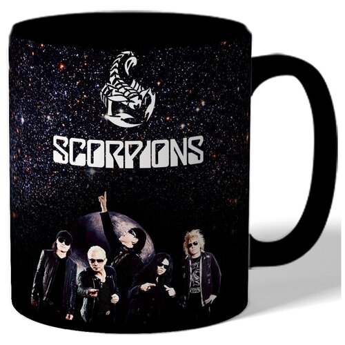 фото Кружка цветная с рисунком scorpions drabs