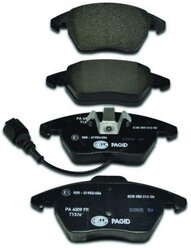 Дисковые тормозные колодки передние HELLA PAGID 8DB 355 010-581 для Audi, SEAT, Skoda, Volkswagen (4 шт.)