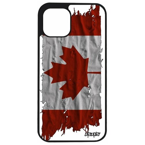 фото Чехол для телефонов iphone 12, "флаг канады на ткани" патриот государственный utaupia
