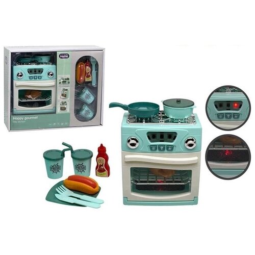 Игровой набор для кухни, плита со световыми/звуковыми эффектами на батарейках, ХэппиЛенд, 321005
