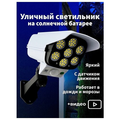 Уличный фонарь с датчиком движения в виде камеры