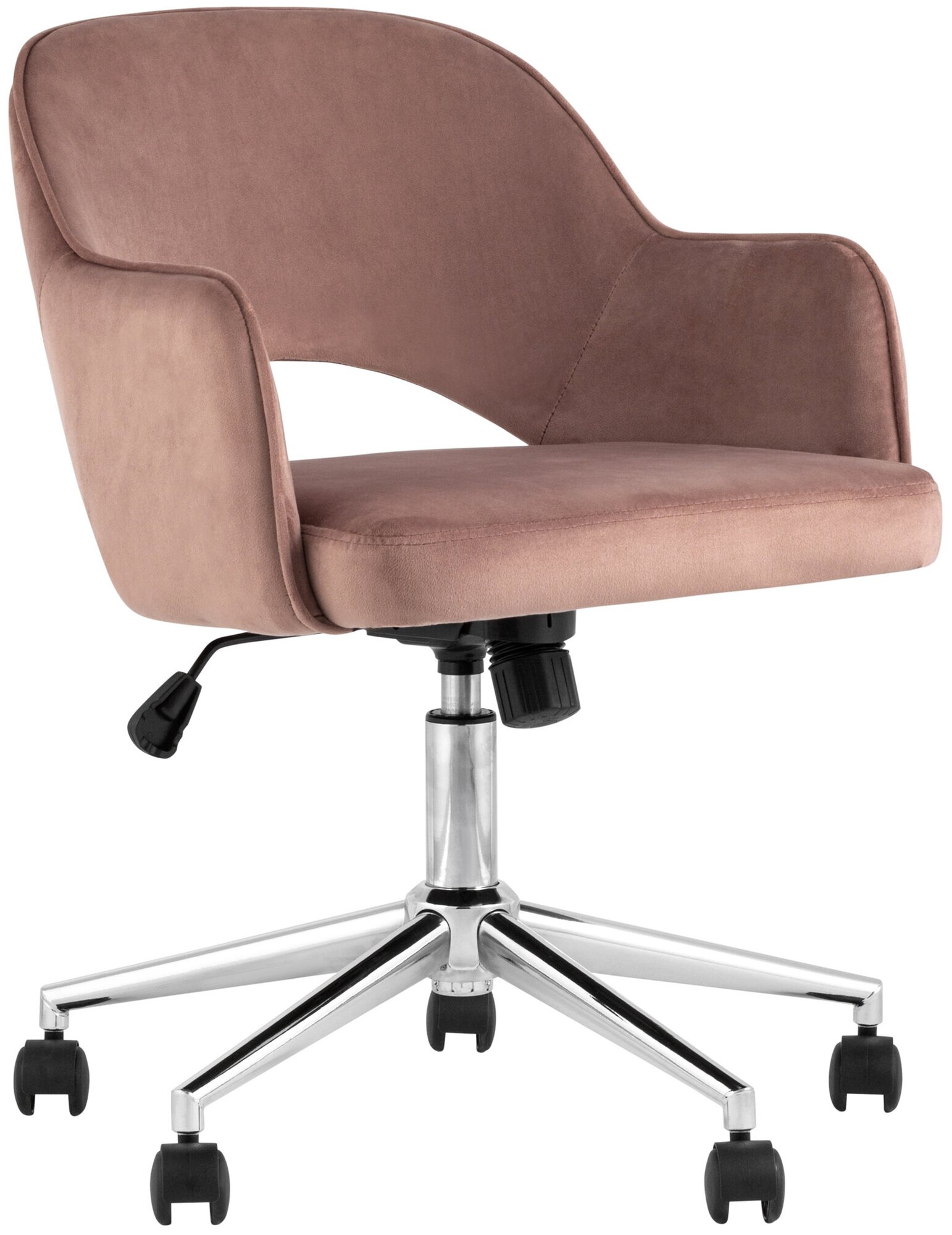 Кресло офисное Stool Group Кларк, велюр, розовый Clarkson Pink Chrome .