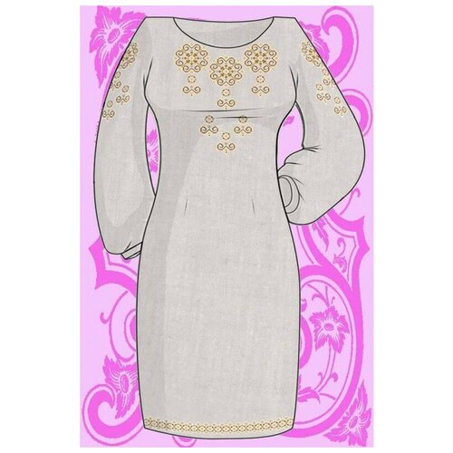 фото Набор заготовка для женского платья размер 44-56 0 каролинка кбпн/лен/-10 каролинка кбпн/лен/-10)