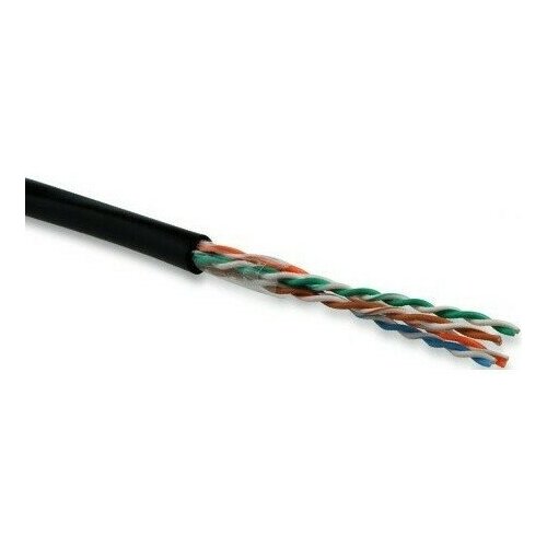 Бухта Hyperline 500м (UUTP4-C5E-S24-OUT-PE-BK-500) hyperline uutp4 c5e s24 sw out pe bk 500