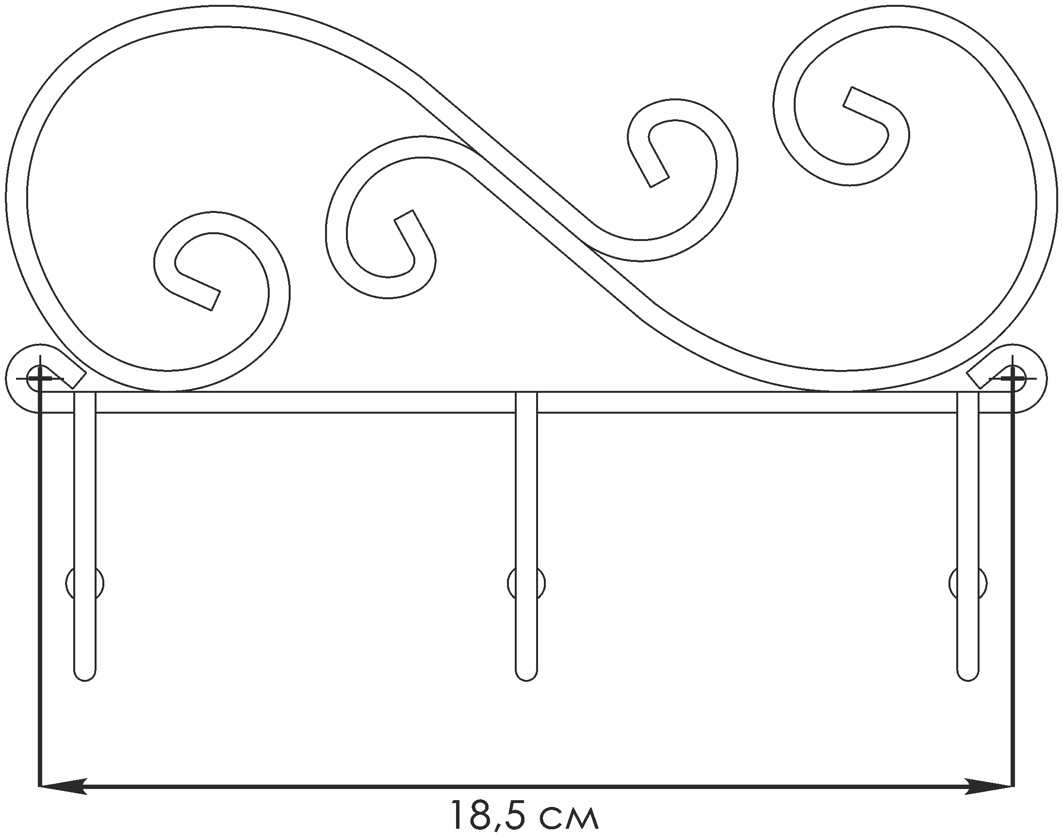 Вешалка зми "Кружева 3", 20х4,5х13 - фотография № 3