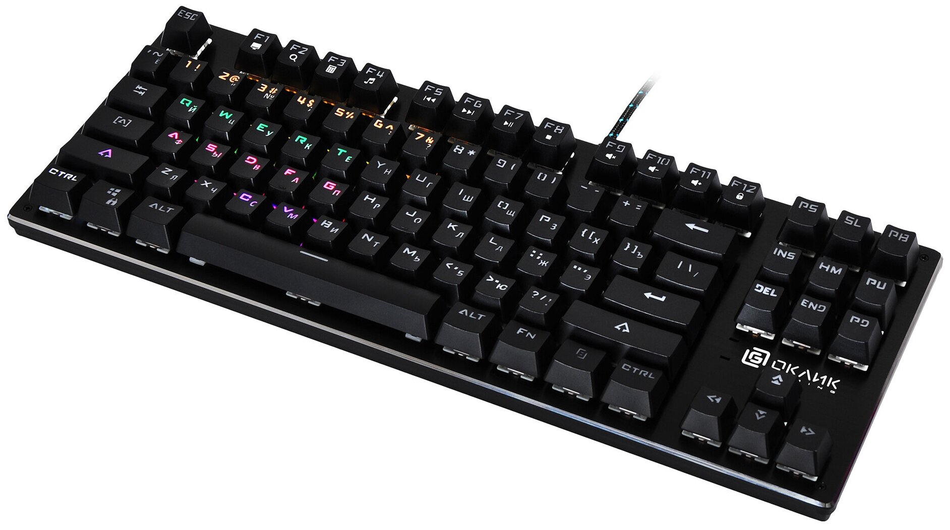 Клавиатура Oklick Оклик 967G Dark Force механическая черный USB Multimedia for gamer LED