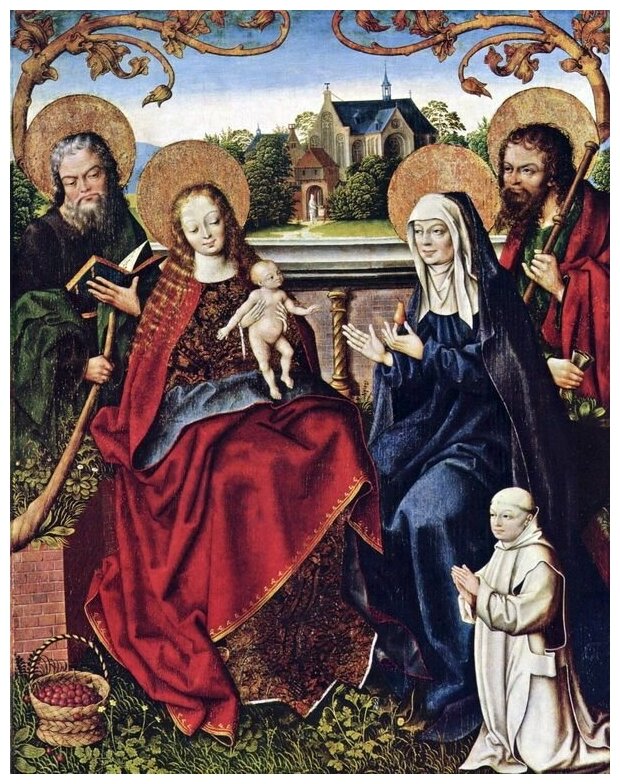Репродукция на холсте Святое семейство ( Hl. Familie ) Багерт Ян 30см. x 38см.