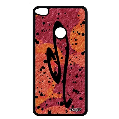 фото Противоударный чехол на смартфон // huawei p8 lite 2017 // "знак зодиака лев" календарь каллиграфия, utaupia, оранжевый