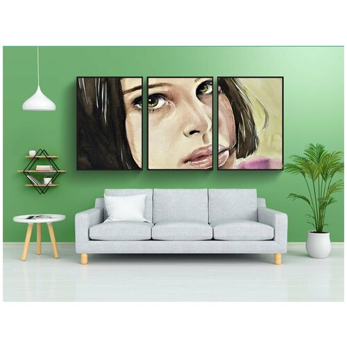 фото Набор модулных постеров для интерьера "изобразительное искусство, живопись, женщина" 60x90 см. в тубусе, без рамки lotsprints