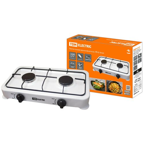 Плитка газовая двухконфорочная ГП-2 белая TDM 174200₽