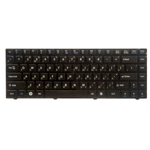 Клавиатура для ноутбука DNS 0150931 Pegatron B14Y Clevo W740 W840 черная с рамкой 914₽