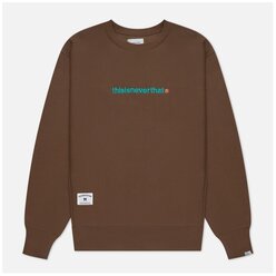 Мужская толстовка thisisneverthat Sport T-Logo Crew Neck оливковый , Размер XL