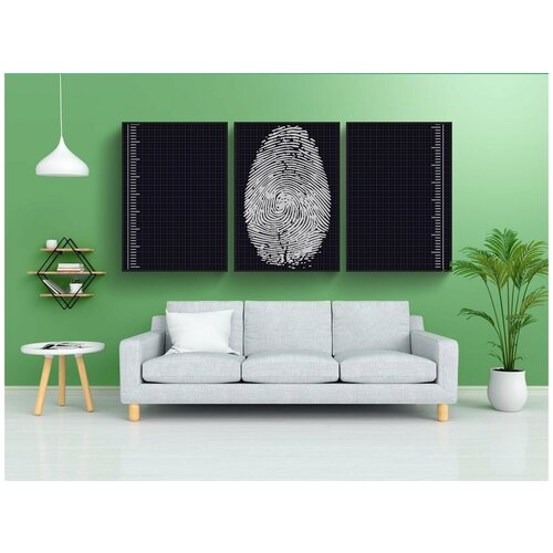 фото Набор модулных постеров для интерьера "биометрия, доступ, удостоверение личности" 60x90 см. в тубусе, без рамки lotsprints