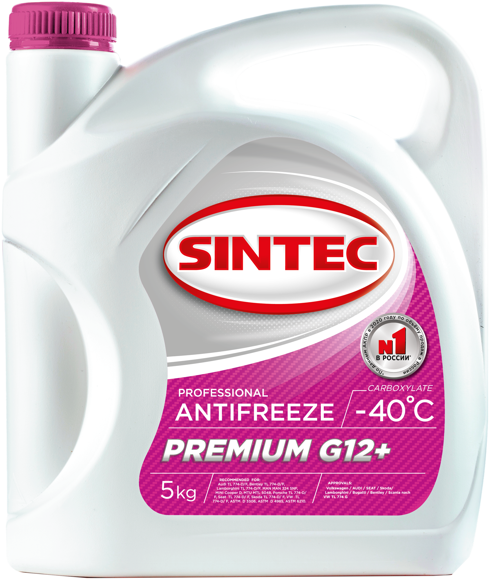 Антифриз SINTEC PREMIUM G12+ 5 л 5 кг