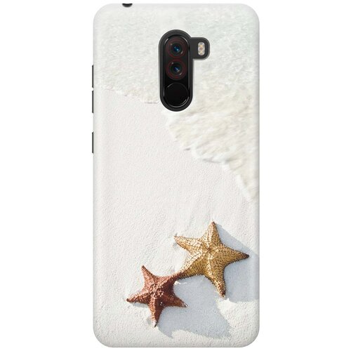 Ультратонкий силиконовый чехол-накладка для Xiaomi Pocophone F1 с принтом Две морские звезды ультратонкий силиконовый чехол накладка для xiaomi poco m3 с принтом две морские звезды