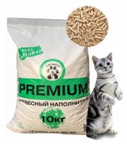 PiPi-WOOD / PREMIUM / Древесный наполнитель для кошек/Наполнитель для кошачьего туалета древесный 10кг/Наполнитель для кошек и грызунов 30 литров