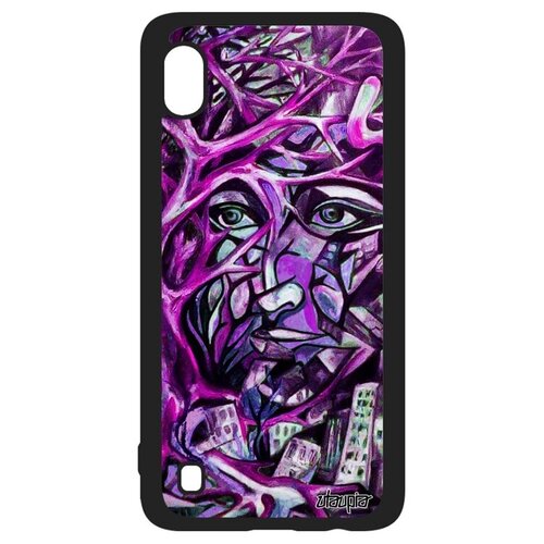 фото Красивый чехол на телефон // samsung galaxy a10 // "взгляд" лицо дизайн, utaupia, фиолетовый