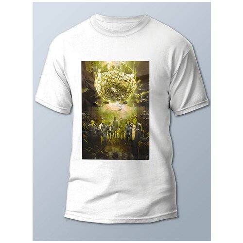 фото Футболка мужская белая сериалы игра в кальмара (игра в кальмара, squid game) - 21749 brut-shop