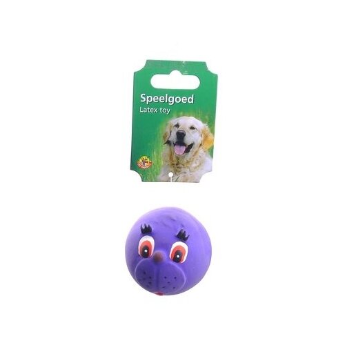 фото Ipts игрушка для собак мяч с мордочкой животных 7см (620560)16291, 0,030 кг (2 шт) noname