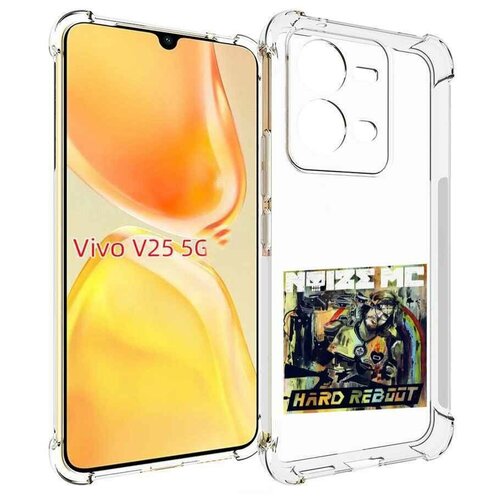 Чехол MyPads Hard Reboot Noize MC для Vivo V25 5G / V25e задняя-панель-накладка-бампер