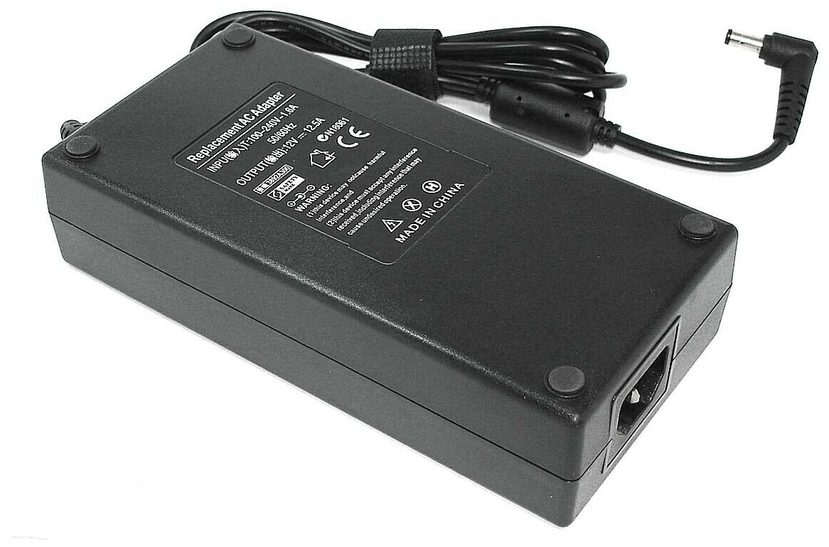Зарядное устройство (блок питания/зарядка) для монитора и телевизора LCD 12В, 12.5А, 5.5x2.5мм, OEM