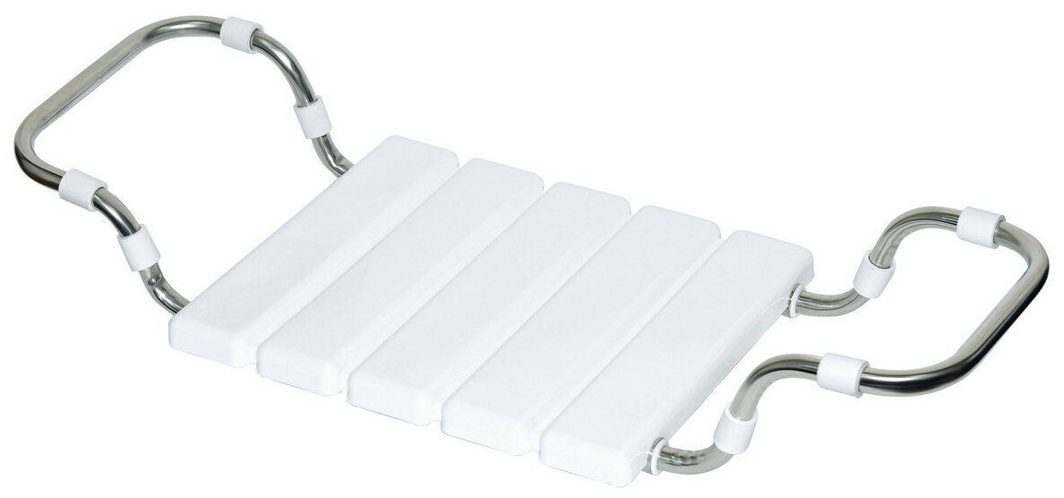 фото Сиденье в ванную нерж. основа (белое)