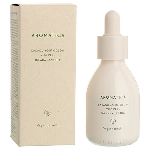 Пилинг- сыворотка AROMATICA KAKADU YOUTH GLOW VITA PEEL 10% AHA + 0.5% BHA, 30МЛ.