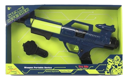 Игровой набор SPACE DEFENDER Космический пистолет 45см с музыкой и светом с 3 батарейками АА 242643