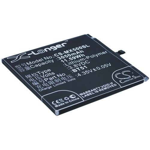 фото Аккумулятор cs-mx500sl bt51 для meizu mx5 3.8v / 3050mah / 11.59wh cameron sino