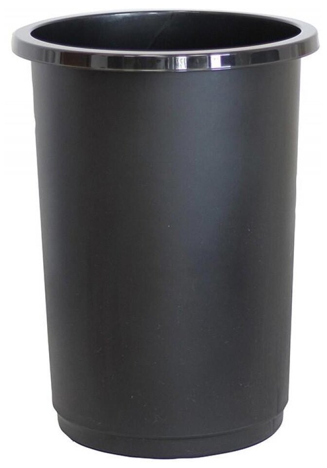 Урна для мусора Idea Эко 50 л пластик черная/синяя (42x59 см)