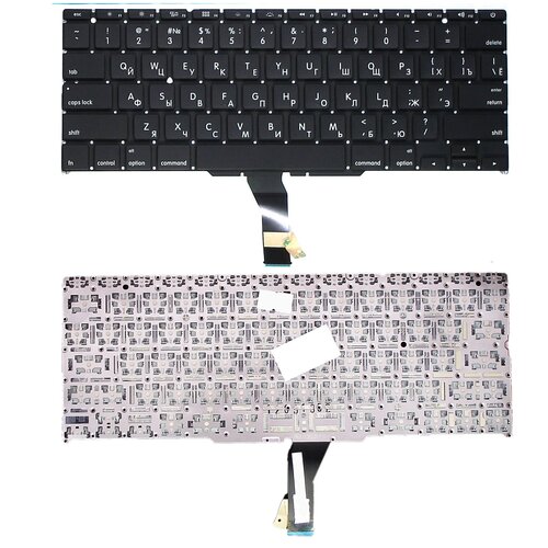 Клавиатура для ноутбука Apple A1370 2011 черная с подсветкой плоский ENTER 2190₽