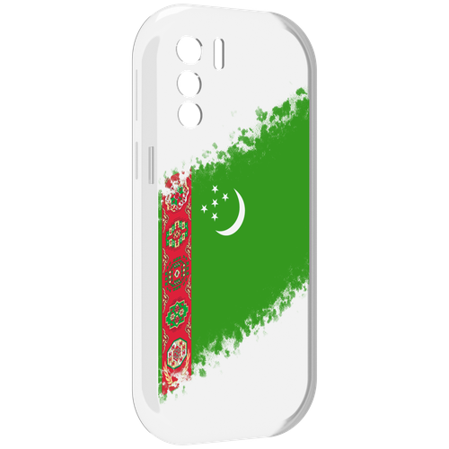 Чехол MyPads флаг герб Туркменистан-1 для UleFone Note 13P задняя-панель-накладка-бампер