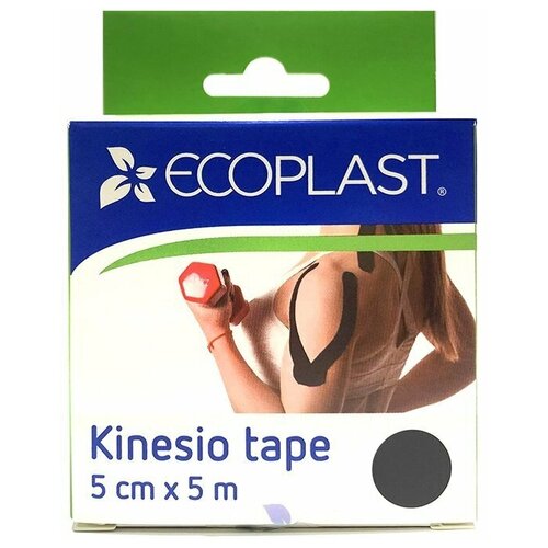 Кинезио тейп Ecoplast 5см х 5 метров, черный