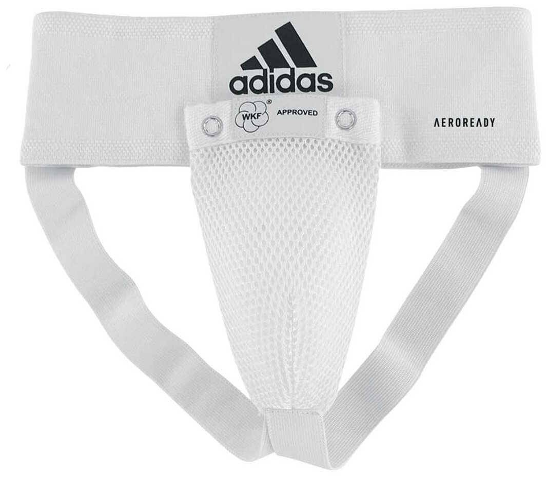 AdiBP06WKF Защита паха мужская WKF Men Groin Guard белая - Adidas - Белый - XS